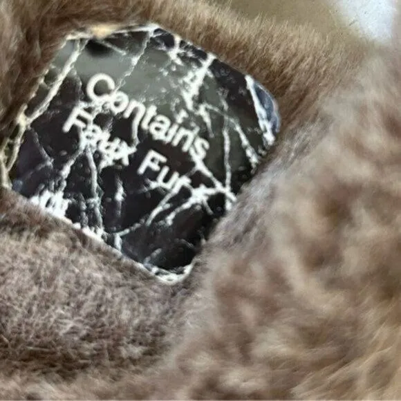 Aquatalia brown suede studded faux fur lined weatherproof boots Size 9