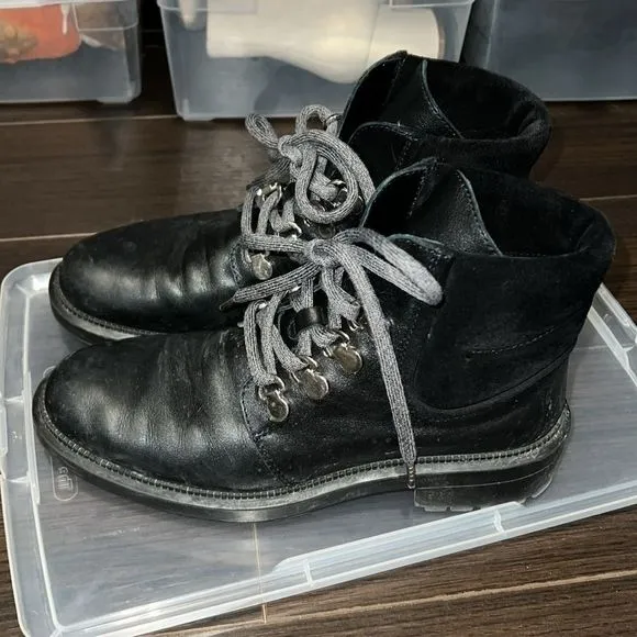 AQUATALIA LEATHER WATERPROOF Combat Boots SUEDE DETAIL 8