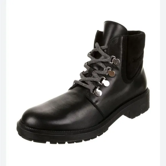 AQUATALIA LEATHER WATERPROOF Combat Boots SUEDE DETAIL 8