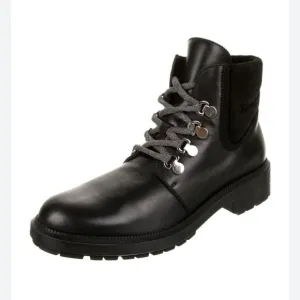 AQUATALIA LEATHER WATERPROOF Combat Boots SUEDE DETAIL 8