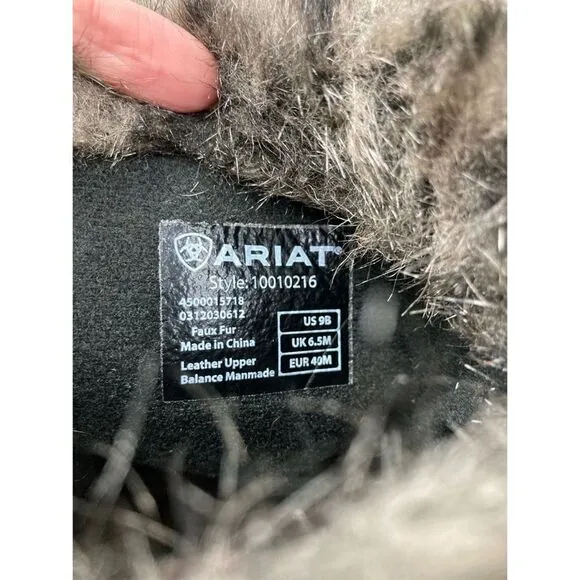 Ariat black fatbaby faux fur boots