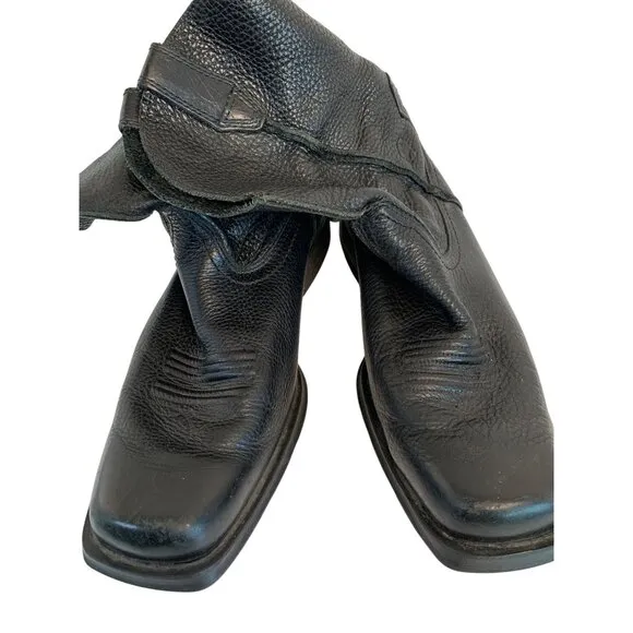 Ariat Black Leather Rambler Square Toe Mens Western Boots Size 10.5D 8953
