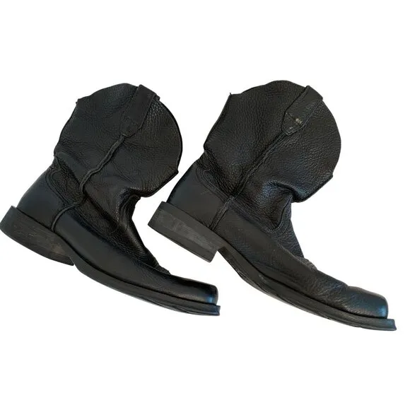 Ariat Black Leather Rambler Square Toe Mens Western Boots Size 10.5D 8953
