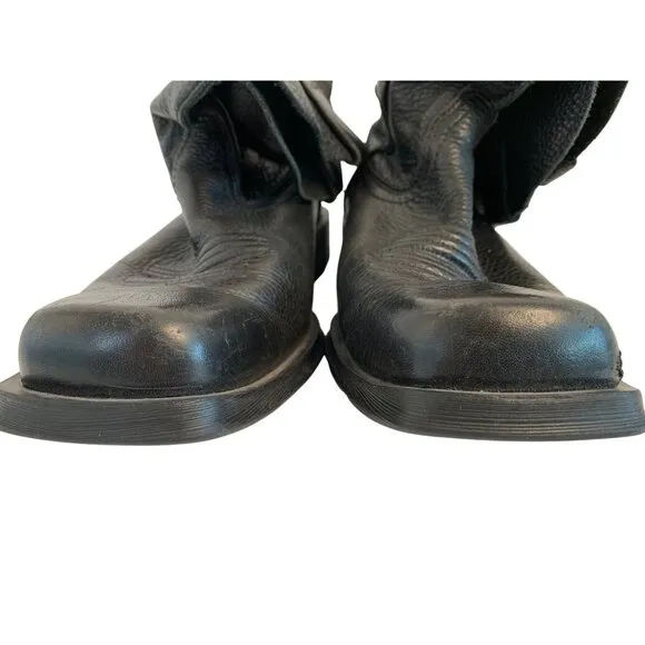 Ariat Black Leather Rambler Square Toe Mens Western Boots Size 10.5D 8953