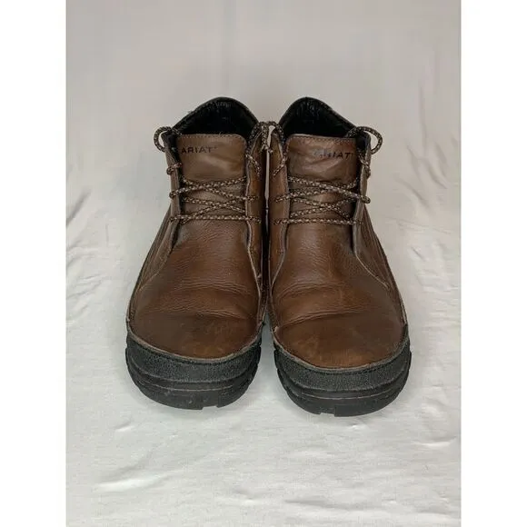 Ariat Brown‎ Leather Lace-up Ankle Boot Size 12D