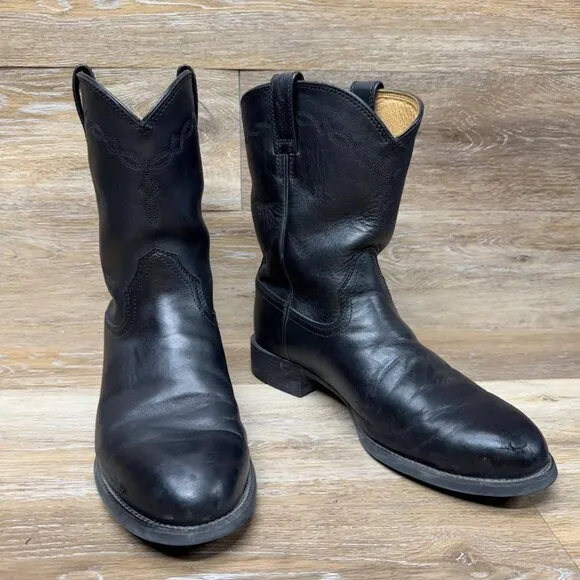 Ariat Heritage Roper Black Leather Boots Men's Size 11