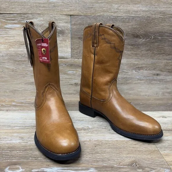 Ariat Heritage Roper Brown Leather Western Boots Women's Size 6.5