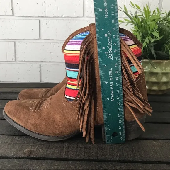 Ariat Kids Duchess Western Short Boot Fringe Southwestern Stripes