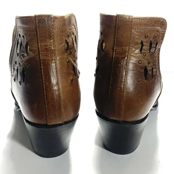 Ariat Ladies Dixon Studded Black Snip Toe Booties Western Cowgirl Size 8 Women’s