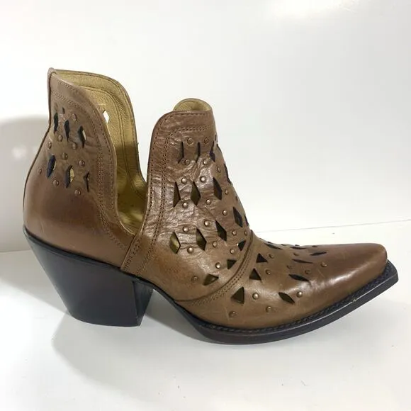 Ariat Ladies Dixon Studded Black Snip Toe Booties Western Cowgirl Size 8 Women’s