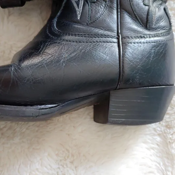 Ariat Men’s Black Deertan Legend Phoenix Boots squar toe 10010938 size 9EEE