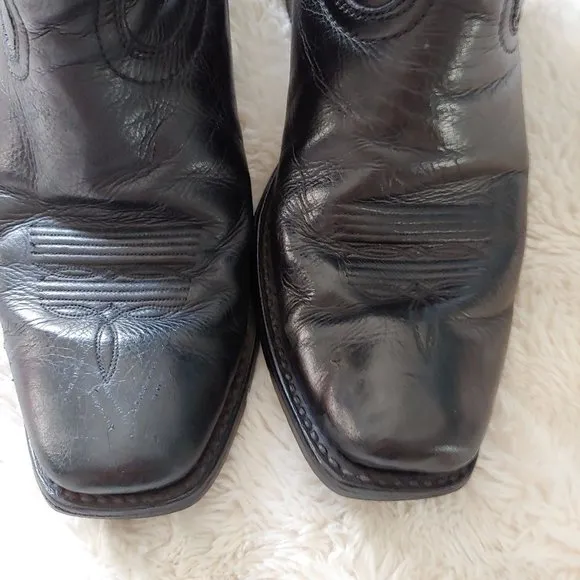 Ariat Men’s Black Deertan Legend Phoenix Boots squar toe 10010938 size 9EEE