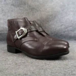 Ariat Shoes Womens 6.5 Bootie Buckle Strap Leather Western Equestrian Ankle Boot