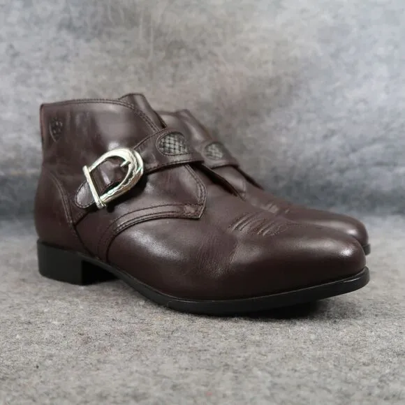 Ariat Shoes Womens 6.5 Bootie Buckle Strap Leather Western Equestrian Ankle Boot