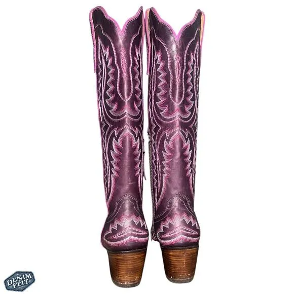Ariat Women’s DEEP AMETHYST Leather Casanova Snip Toe Western Cowboy Boots