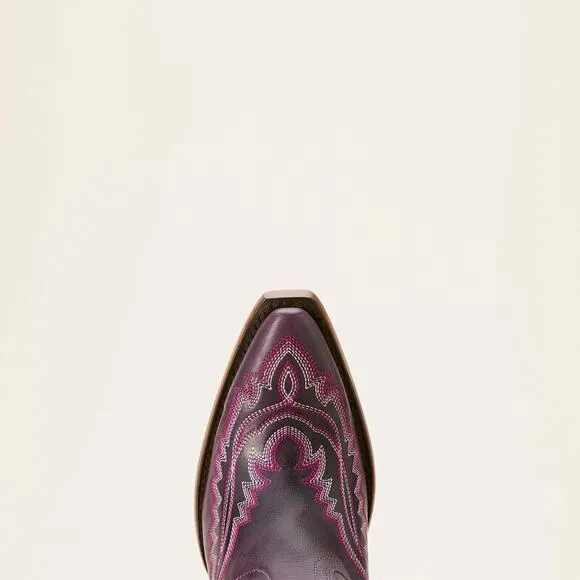 Ariat Women’s DEEP AMETHYST Leather Casanova Snip Toe Western Cowboy Boots