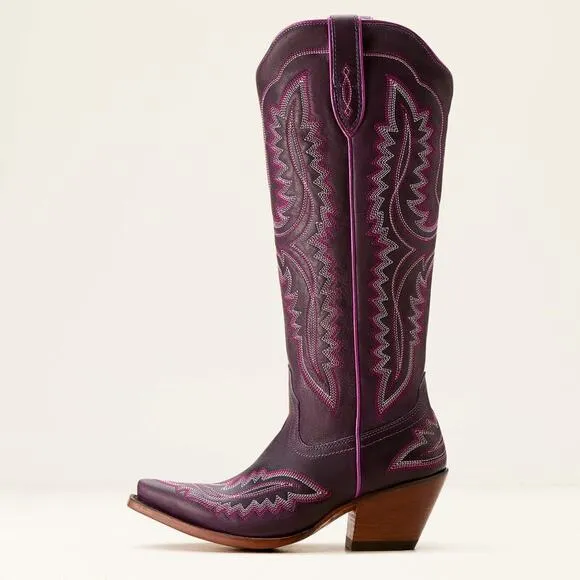 Ariat Women’s DEEP AMETHYST Leather Casanova Snip Toe Western Cowboy Boots