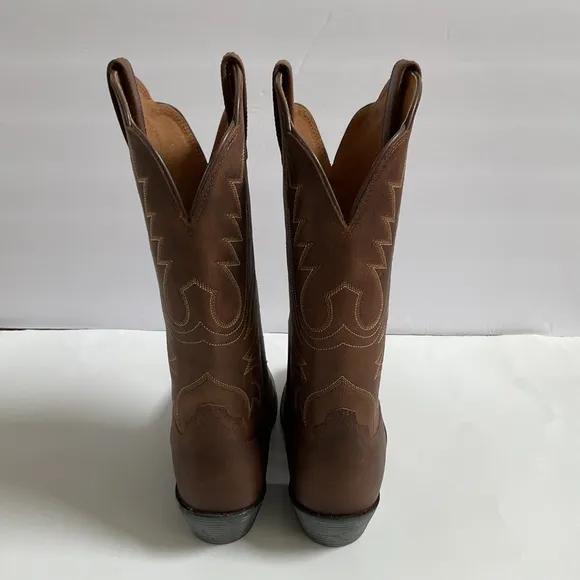ARIAT Women's Heritage Western R Toe Boots Distressed Brown Leather Size 6.5B