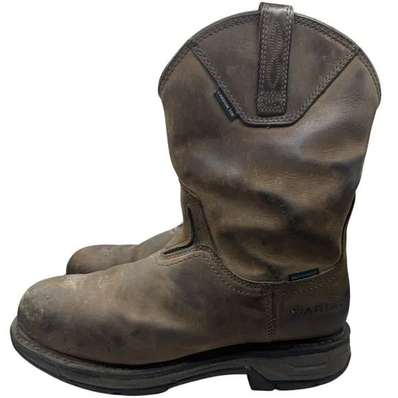 Ariat WorkHog XT Carbon Toe Work Boots Men’s 11D Brown Leather Slip Resistant