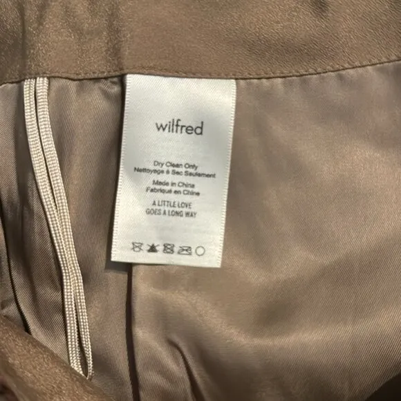 Aritzia Wilfred Dorine Plaid Wool Cashmere Faux Wrap Tie Front Mini Skirt Size 4