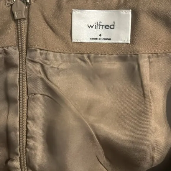 Aritzia Wilfred Dorine Plaid Wool Cashmere Faux Wrap Tie Front Mini Skirt Size 4