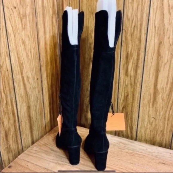 Arturo Chaing Suede Thigh High Boots in BlackSize 7.5