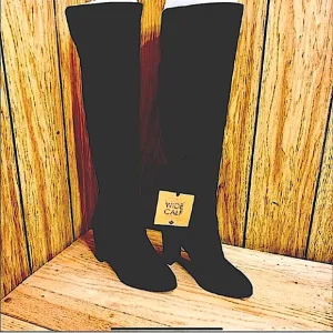 Arturo Chaing Suede Thigh High Boots in BlackSize 7.5