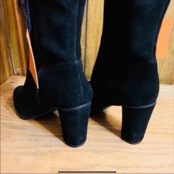 Arturo Chaing Suede Thigh High Boots in BlackSize 7.5