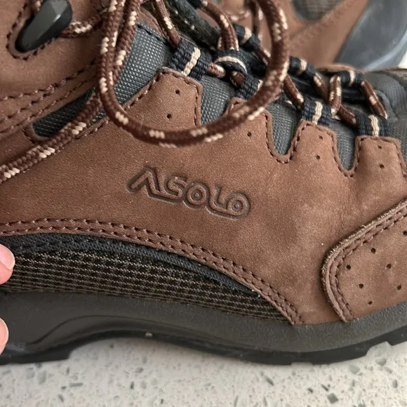 Asolo Quasar Brown Leather Vibram Sole Ankle Lace Up Unisex Hiking Boots…