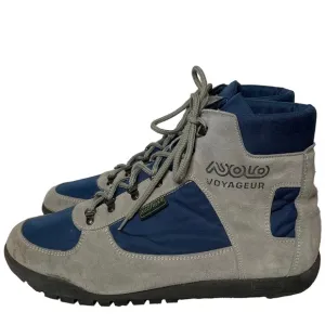 Asolo Voyageur Leather Nylon Hiking Boots Asoflex Blue Gray Lace Up
