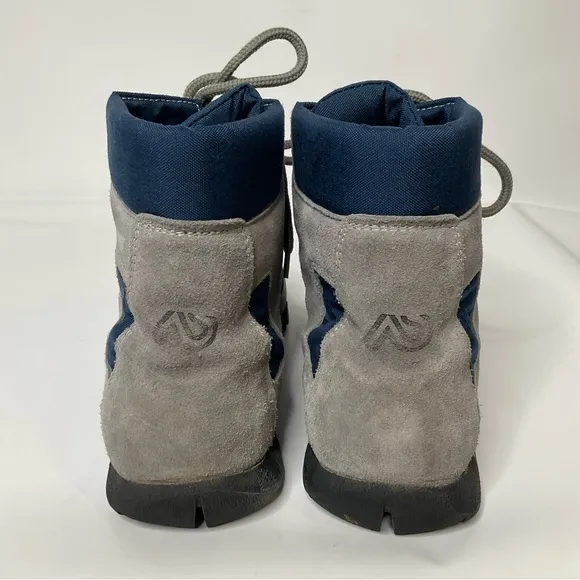 Asolo Voyageur Leather Nylon Hiking Boots Asoflex Blue Gray Lace Up
