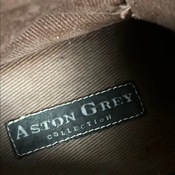 Aston Grey Men’s 10 Brown Leather Short Tie Up Boots