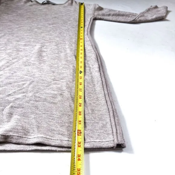 Athleta Heather Marled Retreat Sweater Dress Oatmeal Cream Size Small