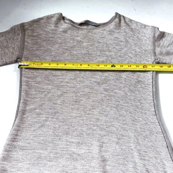 Athleta Heather Marled Retreat Sweater Dress Oatmeal Cream Size Small