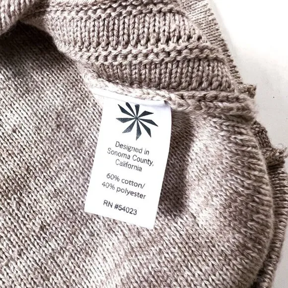 Athleta Heather Marled Retreat Sweater Dress Oatmeal Cream Size Small