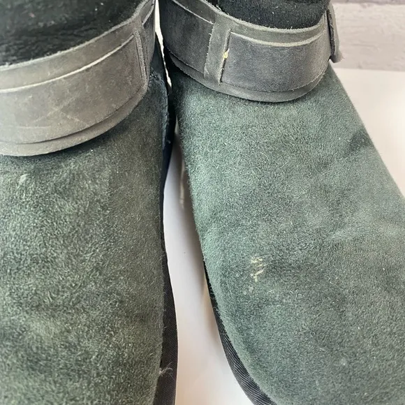 Australia Luxe Collective Womens Dita Short Boots Genuine Sheepskin Black Size 5