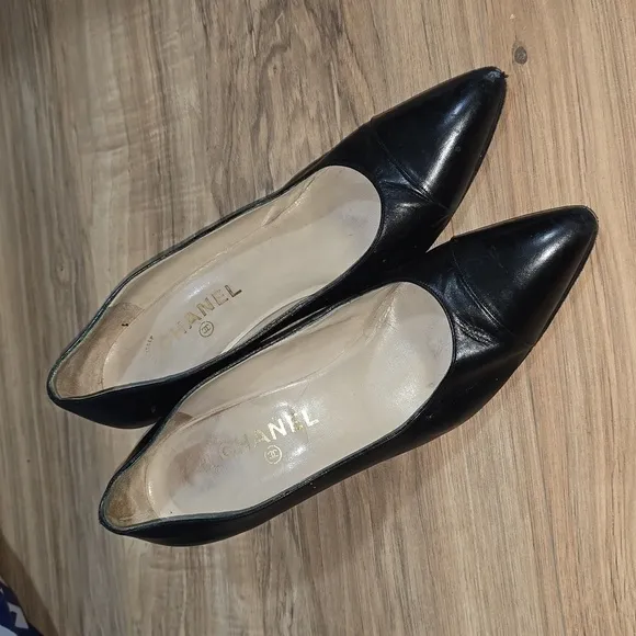 Authentic Black Chanel Heels