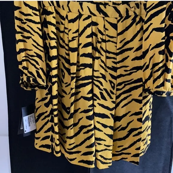 Authentic Saint Laurent Yellow TigerDress new with Tags