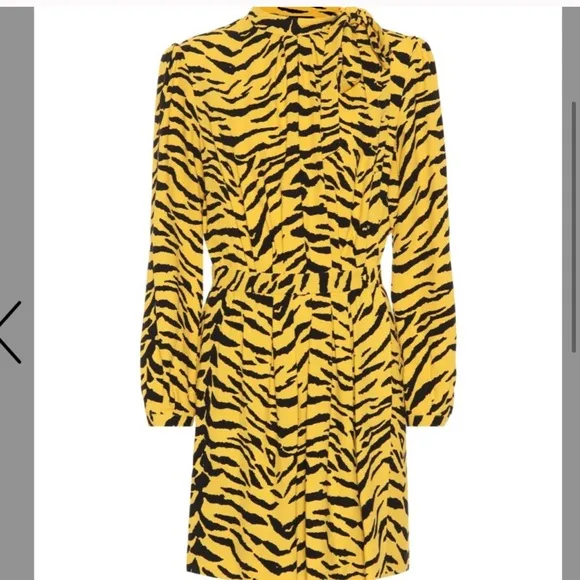 Authentic Saint Laurent Yellow TigerDress new with Tags