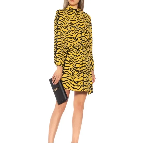 Authentic Saint Laurent Yellow TigerDress new with Tags