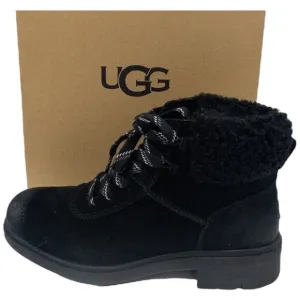 Authentic Ugg Harrison Cozy Lace Up Waterproof Boots Women's Black