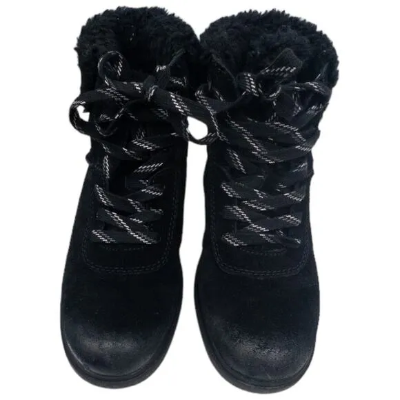 Authentic Ugg Harrison Cozy Lace Up Waterproof Boots Women's Black