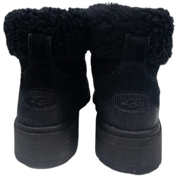 Authentic Ugg Harrison Cozy Lace Up Waterproof Boots Women's Black