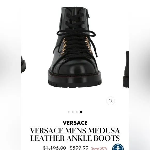 Authentic Versace Medusa boots (men’s)
