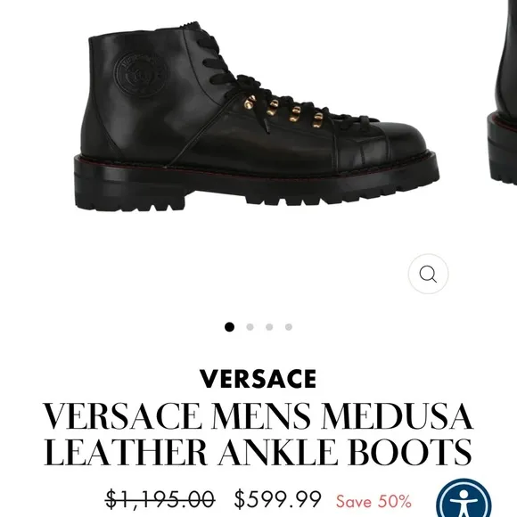 Authentic Versace Medusa boots (men’s)
