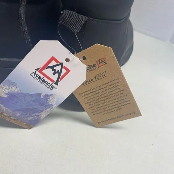 AVALANCHE Men’s Low Hiker Boots Lace Up Black Size 7.5 New No Box