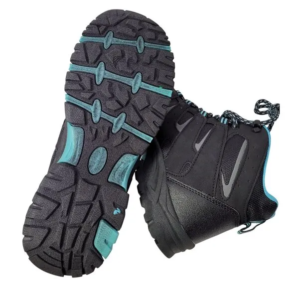 Avalanche Women's Hiking Boots Black Gear Ankle Lace Up Outerwear Shoes Size 9