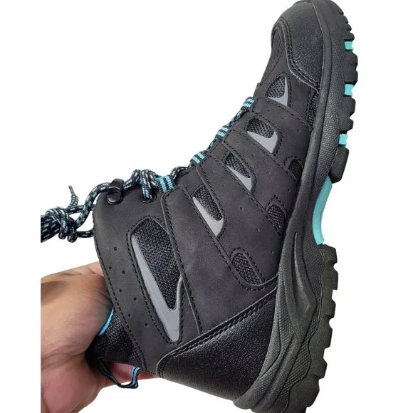 Avalanche Women's Hiking Boots Black Gear Ankle Lace Up Outerwear Shoes Size 9