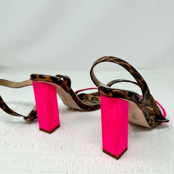Azalea Wang Leopard Strappy Heels- Size 8.5