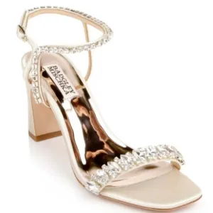Badgley Mishka Womens Tanisha Block Glitter Heels. Size 9 NIB.
